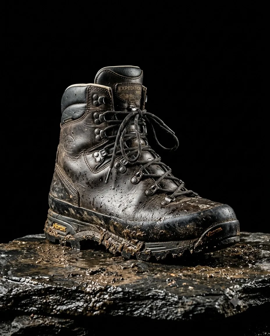 Pathfinder MK.II boot on wet black rock